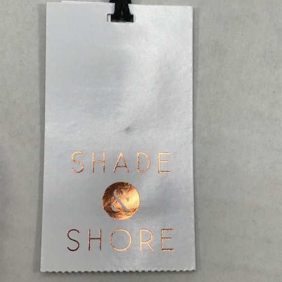 Shade And Shore Women's Sz. Medium 8-10 Tall Triangle Ring Detail Bikini Top New - Picture 3 of 14